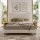 Artiss Queen Bed Frame with Bouclé Headboard 300kg Capacity Beige Curved Wooden Slats