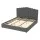 Artiss FION King Size Bed Frame Velvet Grey Upholstered with Gas Lift Storage, Padded Headboard, Wooden Slats