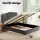 Artiss FION Queen Size Bed Frame Velvet Grey Upholstered with Gas Lift Storage, Padded Headboard, Wooden Slats