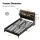 Artiss JINA Double Bed Frame: Black PU Leather, LED Headboard, Storage & Charging Ports, Fits 137x190cm Mattress