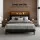 Artiss Queen Bed Frame with LED Lights, Storage Headboard, Charging Ports, PU Leather, Metal, Black, Fits Standard Queen