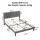 Artiss Double Bed Frame with Adjustable Upholstered Headboard 300kg Capacity Grey Mattress Compatible