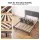 Artiss King Bed Frame with Adjustable Headboard 300kg Capacity Grey Faux Linen Reinforced Slat Base