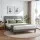Artiss Queen Bed Frame 300kg with Adjustable Upholstered Headboard and Reinforced Plywood Slat Base Grey