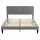 Artiss Queen Bed Frame 300kg with Adjustable Upholstered Headboard and Reinforced Plywood Slat Base Grey