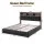 Artiss Queen Bed Frame Gas Lift Storage LED Lights Integrated USB Type C Charging Station PU Leather