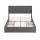 Artiss Double Bed Frame 4 Storage Drawers Tufted Wingback Headboard Charging Station Charcoal Grey 300kg