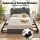 Artiss Double Bed Frame 4 Storage Drawers Tufted Wingback Headboard Charging Station Charcoal Grey 300kg