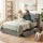 Artiss Double Bed Frame 4 Storage Drawers Tufted Wingback Headboard Charging Station Charcoal Grey 300kg