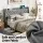 Artiss King Bed Frame Charcoal Grey with 4 Storage Drawers and Built in Charging Station Tufted Headboard