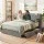 Artiss King Bed Frame Charcoal Grey with 4 Storage Drawers and Built in Charging Station Tufted Headboard