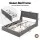 Artiss Queen Upholstered Bed Frame Charcoal Grey Tufted Wingback Headboard 4 Storage Drawers & Charging