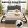 Artiss Queen Upholstered Bed Frame Charcoal Grey Tufted Wingback Headboard 4 Storage Drawers & Charging