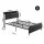 Artiss Double Bed Frame Upholstered PU Leather with Storage Headboard and SAA Charging Station 300kg