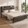 Artiss King Bed Frame PU Leather Upholstered with Storage Headboard and SAA Charging Station 300kg Capacity