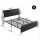 Artiss King Bed Frame PU Leather Upholstered with Storage Headboard and SAA Charging Station 300kg Capacity