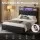 Artiss Double PU Leather Bed Frame with LED Headboard Storage and USB AC Charging Station 138x212cm 300kg