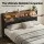 Artiss King Size PU Leather Bed Frame with LED Lights USB Charging and Storage Headboard Integrated Power
