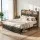 Artiss Queen PU Leather Smart Bed Frame with LED Lighting Storage Headboard USB Charging Station 153x224cm
