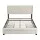 Artiss Double Bed Frame Beige Upholstered Tufted Headboard with USB Charging Station and 3 Storage Drawers 300 kg