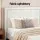 Artiss Queen Fabric Bed Frame with Padded Linen Look Headboard Grey Beige Metal Platform Base 151x200cm