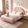 Artiss ROSY Double Bed Frame with Pink Velvet Scallop Bedhead and 50.5cm White Round Side Table Set (Double)