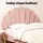 Artiss ROSY Double Bed Frame with Pink Velvet Scallop Bedhead and 50.5cm White Round Side Table Set (Double)