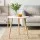 Artiss ROSY Double Bed Frame with Pink Velvet Scallop Bedhead and 50.5cm White Round Side Table Set (Double)