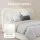 Artiss Bouclé Beige Double Bed Frame, Black Nightstand Set with Padded Headboard, Wooden Slats,; Easy Assembly