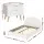 Artiss Queen Bed Frame Set with Gas-Lift Storage and Bouclé Headboard with Matching 2-Drawer Bedside Table Beige