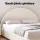 Artiss Queen Bed Frame Set with Gas-Lift Storage and Bouclé Headboard with Matching 2-Drawer Bedside Table Beige