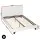 Artiss White Double Bed Frame with PVC Leather Headboard & BedStory Hybrid Mattress Bundle - Medium-Firm Support