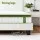 Bedstory Artiss Double Bed Frame in White PVC Leather with Padded Headboard & Hybrid Pocket Coil Mattress, Medium Firm