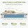 Bedstory Artiss Double Bed Frame in White PVC Leather with Padded Headboard & Hybrid Pocket Coil Mattress, Medium Firm
