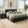 Artiss Gas Lift Queen Storage Bed Frame and Bedside Table Set Black PVC Leather 203x153cm Fit Queen Mattress