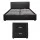 Artiss Gas Lift Queen Storage Bed Frame and Bedside Table Set Black PVC Leather 203x153cm Fit Queen Mattress