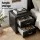 Artiss Gas Lift King Single Bed Frame with Hidden Storage and Black Bedside Table Set White PVC Leather