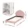 Artiss ROSY King Single Bed Frame with Pink Scallop Velvet Headboard and White Bedside Table Set