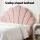 Artiss ROSY King Single Bed Frame with Pink Scallop Velvet Headboard and White Bedside Table Set