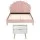 Artiss Pink Velvet Double Bed Frame with Scallop Headboard & White 2-Drawer Bedside Table, 204x144x105cm