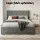 Artiss Tiyo Queen Upholstered Gas Lift Storage Bed Frame with Matching 2-Drawer Bedside Table Bundle