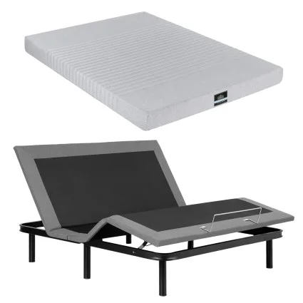 Artiss King Electric Adjustable Bed Frame with Zero Gravity and Giselle 15cm Memory Foam Mattress Set