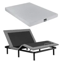 Artiss Queen Electric Adjustable Bed Frame and Giselle 15cm Memory Foam Mattress Set with Zero Gravity