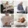 Artiss Double Adjustable Bed Frame with Giselle Bedding 18cm SHADOW Memory Foam Mattress Wireless Remote