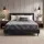 Giselle Bedding 25cm Double Memory Foam Mattress Gel Infused Foam Removable Cover Black and White