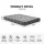 Giselle Bedding 25cm Double Memory Foam Mattress Gel Infused Foam Removable Cover Black and White