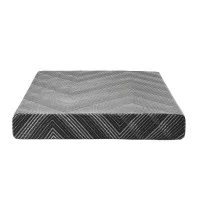 Giselle Bedding 25cm Double Memory Foam Mattress Gel Infused Foam Removable Cover Black and White