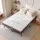 Giselle Bedding Queen Folding Bed with 10cm Mattress Metal Frame Guest Bed Bamboo Cover Four-Fold Design