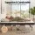 Giselle Bedding Queen Folding Bed with 10cm Mattress Metal Frame Guest Bed Bamboo Cover Four-Fold Design