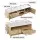 Artiss Entertainment Unit and Coffee Table Set 150cm with Storage Drawers Pine Marble Finish Fluted Design